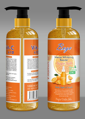 De oranje Exfoliating-Kojic Zure Vloeibare Zeep van het Douchegel voor Knieënoksel Underarm